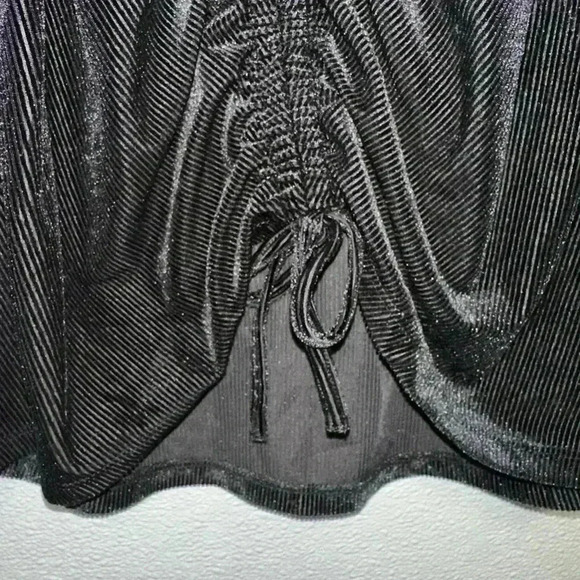 Cato Black Drawstring Blouse Top / Size M - Picture 6 of 13